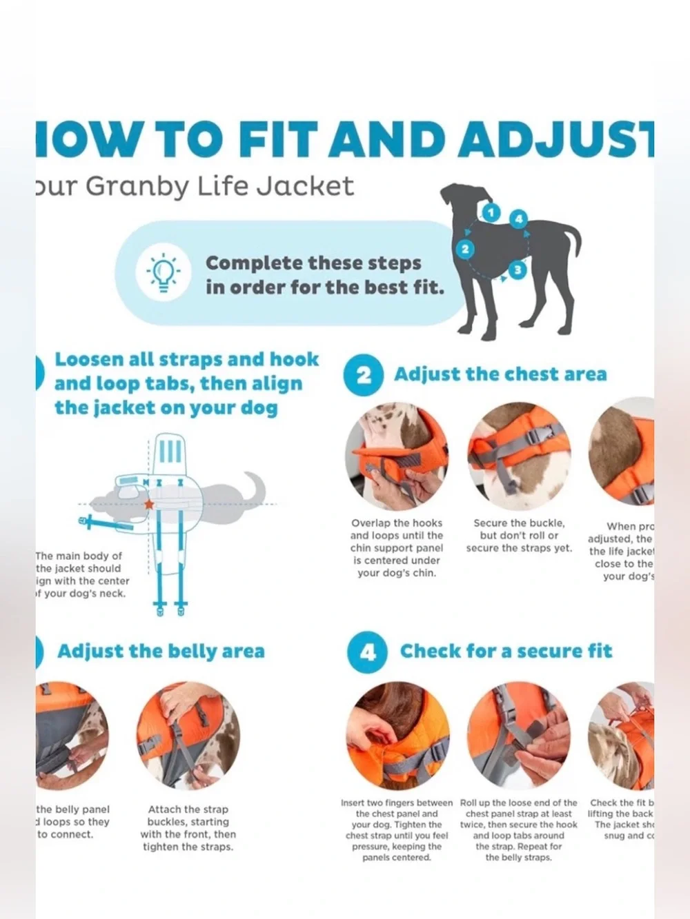 Outward Hound High-Visibility Orange & Gray Dog Life Jacket with Grab Handle L
